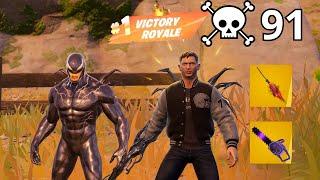 91 Elimination EDDIE BROCK(VENOM) Solo Vs Squads "Zero Build" Gameplay (Fortnite Chapter 5 Season4)