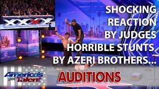 Azeri Brothers  Scary Dudes Freak Out the Audience Scariest Stunts   America's Got Talent 2017