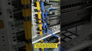 Cabling with Channel cable manager.More easier for maintenance,less fault point.