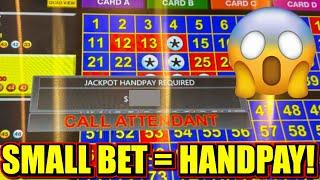 Small Bet On Keno = HANDPAY! 7 Out Of 7 on 4 Card Keno!