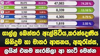 ගාල්ල බෙන්තර ඇල්පිටිය,කරන්දෙණිය හිනිදුම හා මාතර ආසනය, අකුරැස්ස, ලයින් එකම කැරකිලා ආ හැටි මෙන්න