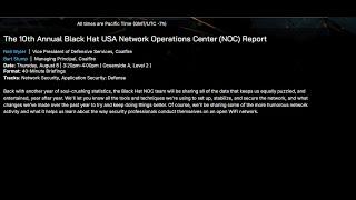 The 10th Annual Black Hat USA Network Operations Center (NOC) Report