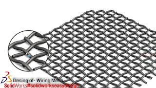 Solidworks Tutorial # 179 How to Design a Wire Mesh in Solidworks by Solidworks Easy Design