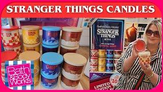 BATH & BODY WORKS X STRANGER THINGS CANDLES NEW FLOORSET #halloween #bathandbodyworks