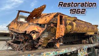 1962's Old Rusty Water Tank Restoration With Minimal Tools || Complete process