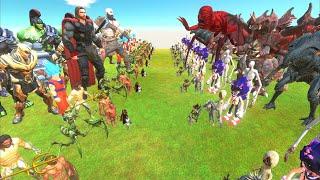 GODS MONSTERS WAR - GODS TEAM vs SCARY MONSTERS TEAM - Animal Revolt Battle Simulator