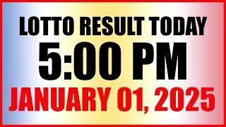 Lotto Result Today 5pm January 1, 2025 Swertres Ez2 Pcso