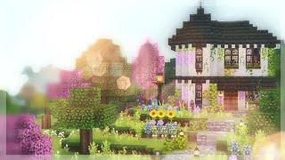 Wisteria Cottage  | minecraft aesthetic speed build [MCPE]