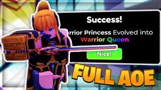 I Evolved OVERPOWERED SHINY WARRIOR QUEEN In Roblox Anime Defenders!