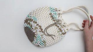How to Crochet A Market Bag - beginner friendly tutorial
