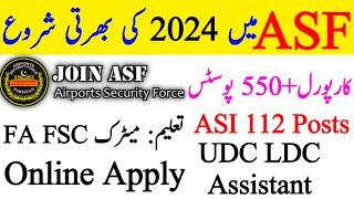 ASF Jobs New Advertisement 2024 • ASF Online Apply • Breaking News Jobs In Pakistan • joinasfgovpk