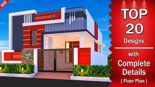 20 small house front elevation designs with complete details | single floor house designs