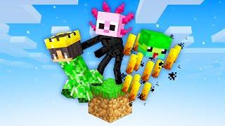 Minecraft But We're MOBS on ONE BLOCK!