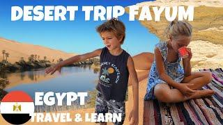 Egyptian desert with kids. Fayum oasis. Jeep Safari. Salty lakes boat trip. Sandboarding