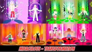 Side by Side Transformation of Same Miraculous Power Roblox RP