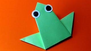 How To Make a Paper Frog – Easiest Origami Frog | 1 minute craft