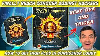 FINALLY REACHED CONQUEROR C7S20 AGAINST H@CKER | DUO LAST ZONE INTENSE FIGHT IN CONQUEROR LOBBY |