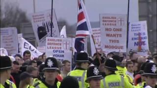 Violent clashes at EDL demonstration in Dudley