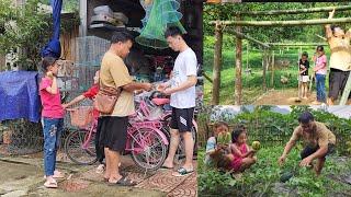 He bought bicycles for his children and built a garage for them