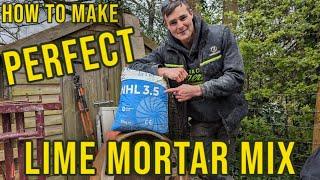 How to make LIME mortar for repointing| 3.5 NHL Lime #construction #howto #diy