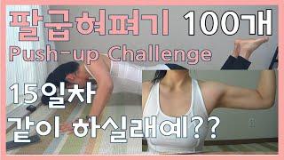 [push-up challenge] Day15 | 팔굽혀펴기 | 15일차 | 어깨라인잡기 같이해요