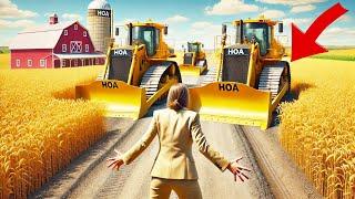 HOA Karen Blocks Access to My Farm With 3 Massive Bulldozers, Claims HOA Took Control of My Land!