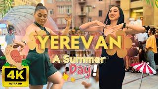 Walking Tour in Yerevan, Armenia  - A Summer Day - August 2024 - 4K 60FPS