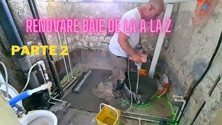 Renovare baie mica de la A la Z. Parte 2. Fixare rigola, sapa si panta dus.