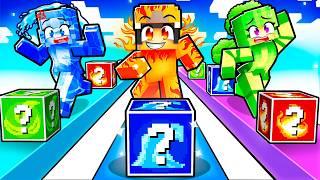 Playing a ELEMENTAL LUCKY BLOCK RACE in Minecraft!