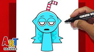 How To Draw Aqua - Incredibox Sprunk OC