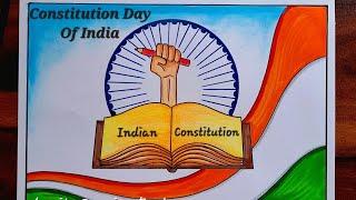 National Constitution Day Drawing, 26th Nov | National Law Day | Samvidhan Diwas Poster drawing