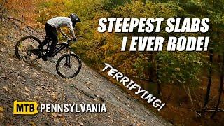 Mountain Biking The Steepest Gnarliest Slabs at Natalie – Roaring Creek, PA – Just Ride Ep. 36