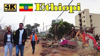 እየፈረሰችም እየተሰራችም ያለችው አዋሬ Addis Ababa Walking Aware [4K] Ethiopia  