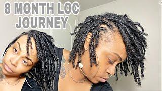 4 STAGES OF LOCS | 8 MONTH LOC UPDATE | COMB COILS LOC JOURNEY