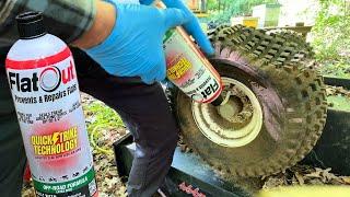How To Use FlatOut Tire Repair / Fix a Flat Tire