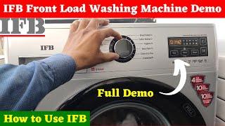 IFB Front Load Washing Machine Demo  How to Use IFB Front Load Washing Machine  How To Use IFB