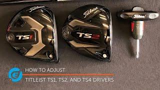 How to adjust your Titleist TS1, TS2, or TS4 driver [Titleist Sure-Fit hosel]