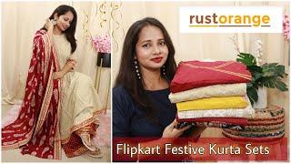 Flipkart Festive Kurti/Kurta Set Haul | Rustorange Haul | Ranjana R
