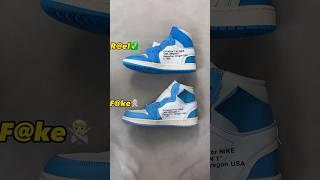 Real Vs Fake Off-White University Blue Jordan 1  #sneakerhead #sneakers #viral