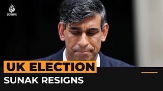 Rishi Sunak resigns after stunning UK election loss | #AJshorts