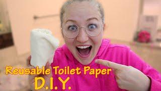 How To Make Toilet Paper Wipes Reusable Washable DIY Homemade! Pins And Things / Becca Beach