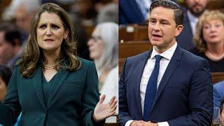Pierre Puts Freeland IN HER PLCE Question Period | June 06, 2024