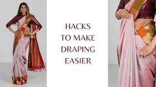 Hacks to Make Draping Easier | Styles of Saree Draping | How to Drape a Saree Perfectly | Tia Bhuva