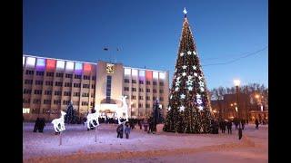 Новогодний Архангельск. Центр города.