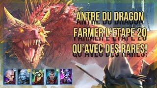 Raid Shadow Legend: Antre du dragon étape 20, 100% Auto, 100% Win rate , 100% rare.