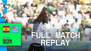 Fiji fly to Bronze | Spain v Fiji | Cape Town HSBC SVNS | Full Match Replay