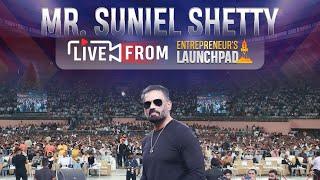 Bollywood Actor Suniel Shetty arrives in style at Entrepreneur's Launchpad #MyLaunchpad