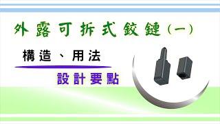 比平面鉸鏈更容易拆裝的「外露可拆式鉸鏈」 ｜ 正面安裝 ｜ 構造、用法 ｜ 設計的使用要點 ｜ 基礎設計