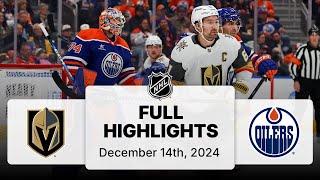 NHL Highlights | Golden Knights vs. Oilers - December 14, 2024