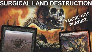 CRACK AND EXTRACT! Legacy Mono-Black Surgical Land Destruction Stompy. Sinkhole, Sheoldred, MTG